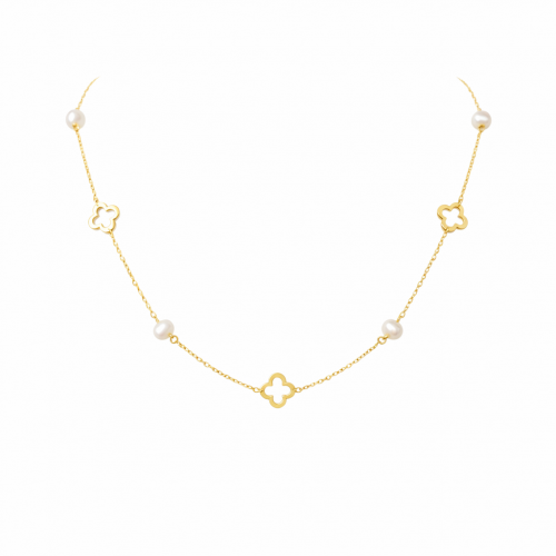 Κολιέ περιμετρικών στοιχείων Χρυσό 9κ